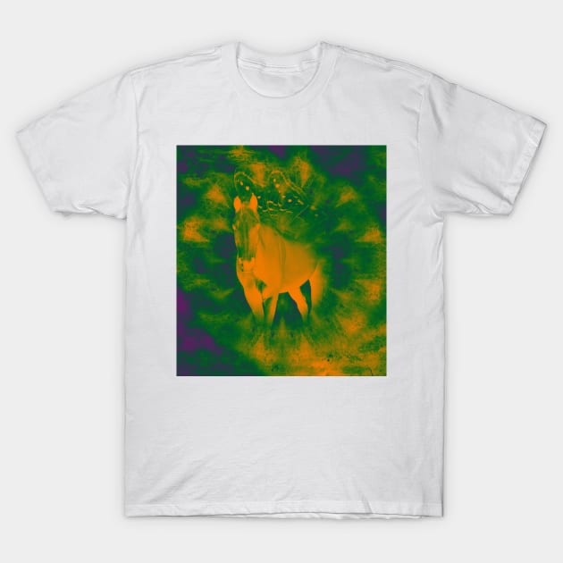 Glowing Pegasus in sacred kaleidoscope T-Shirt by hereswendy